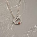Collana Cerchio di zirconia con pietra naturale