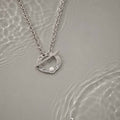 Collana Cerchio di zirconia con pietra naturale