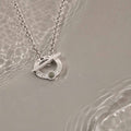 Collana Cerchio di zirconia con pietra naturale