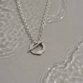 Collana Cerchio di zirconia con pietra naturale