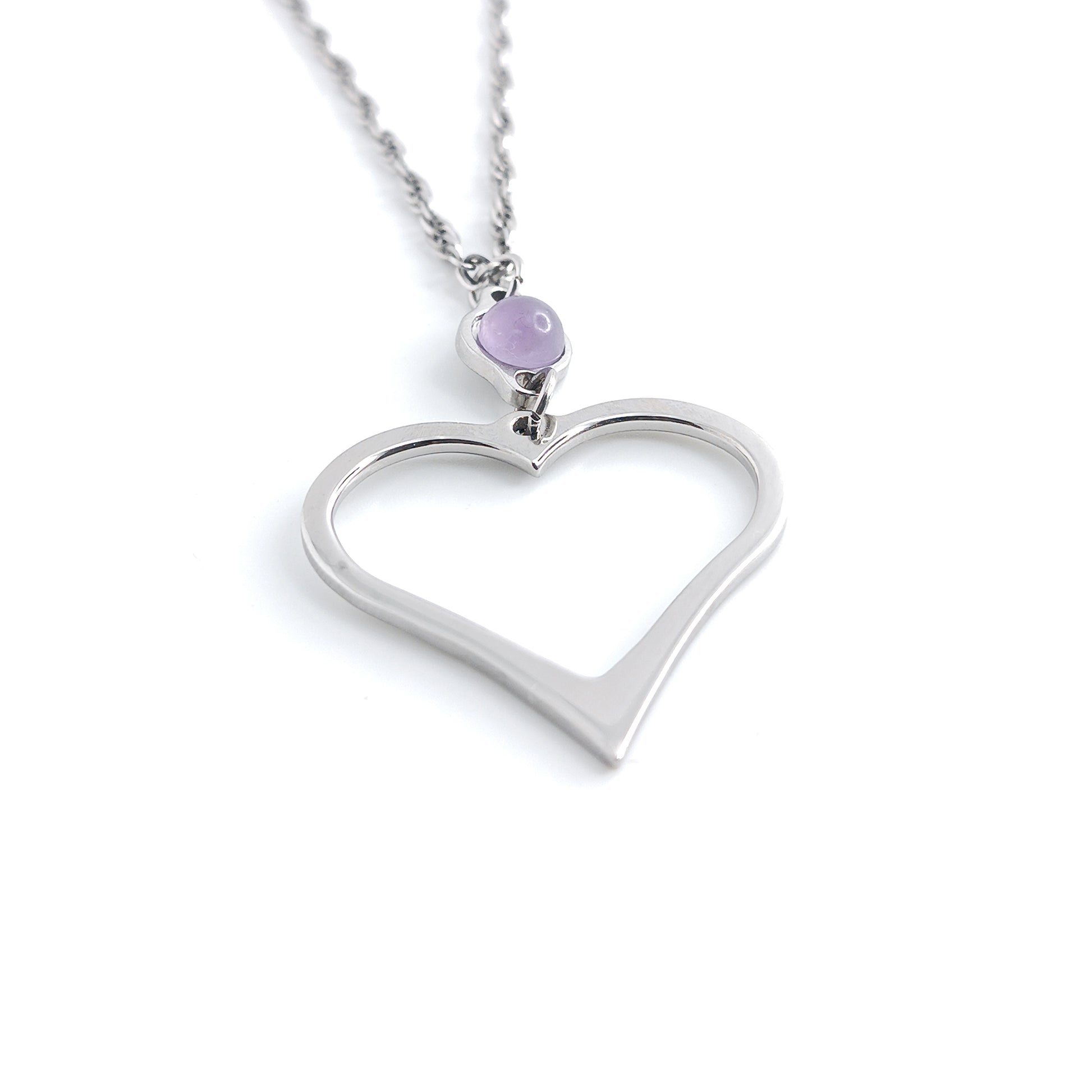 Collana con Cuore e pietra centrale