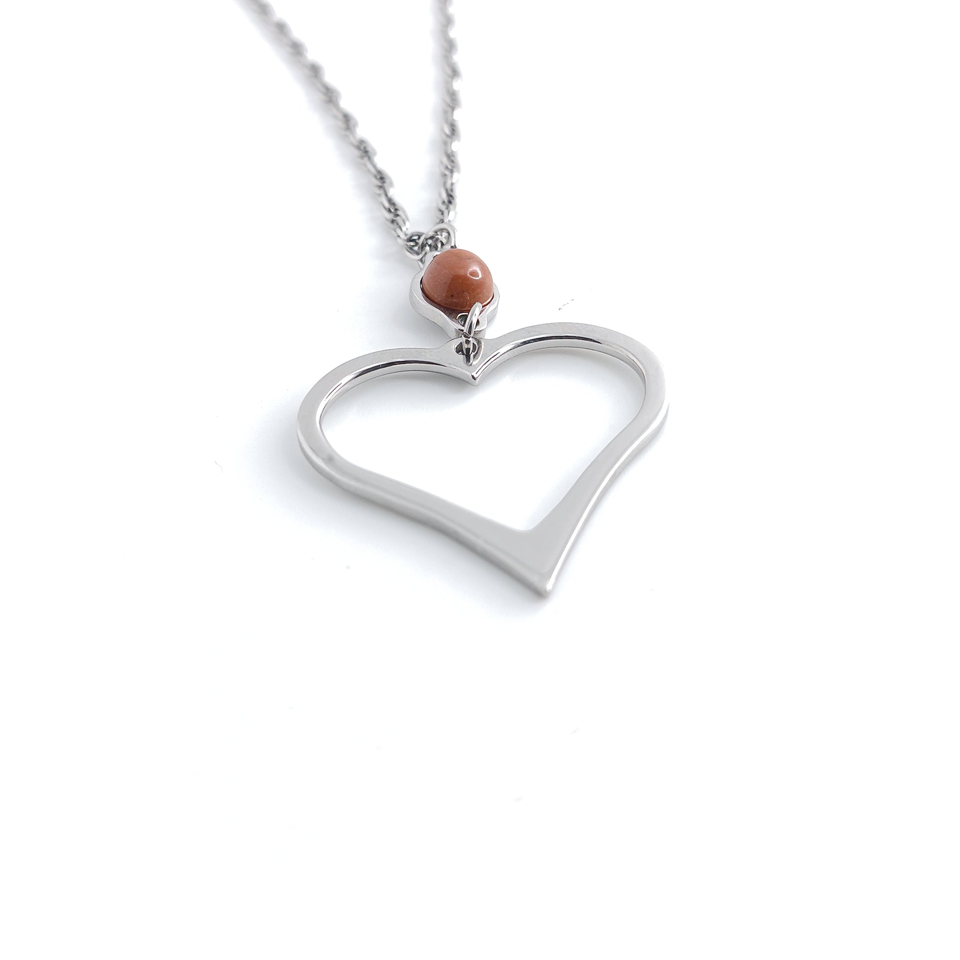 Collana con Cuore e pietra centrale