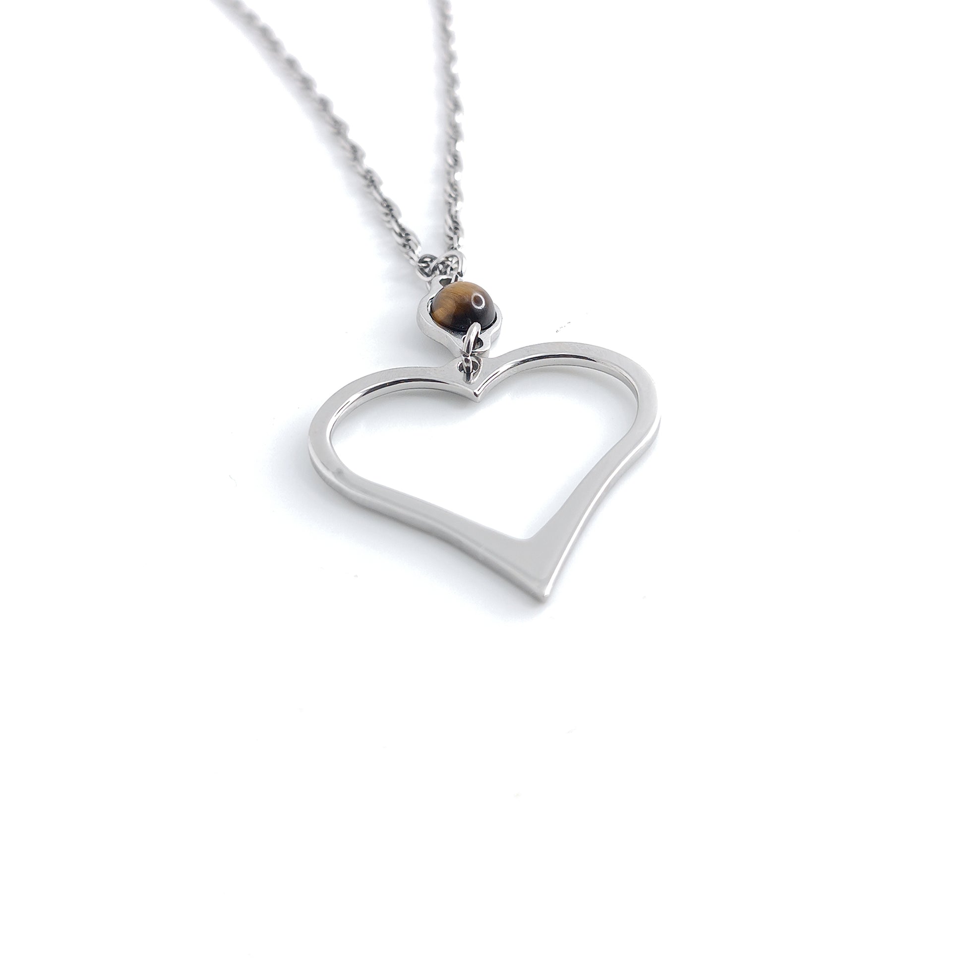 Collana con Cuore e pietra centrale