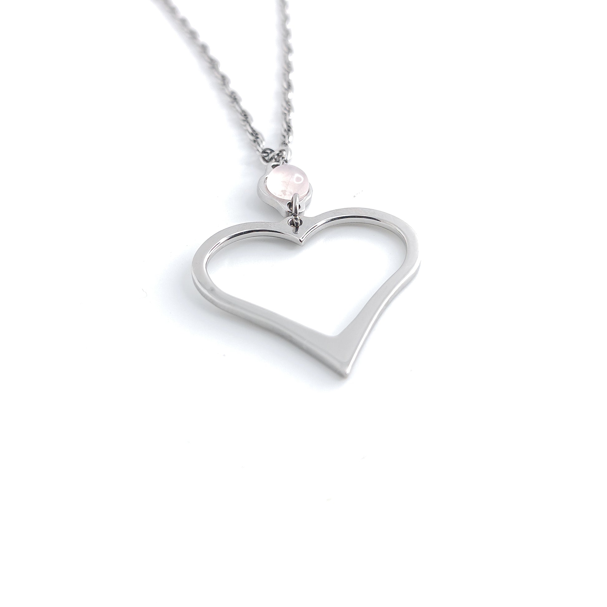 Collana con Cuore e pietra centrale