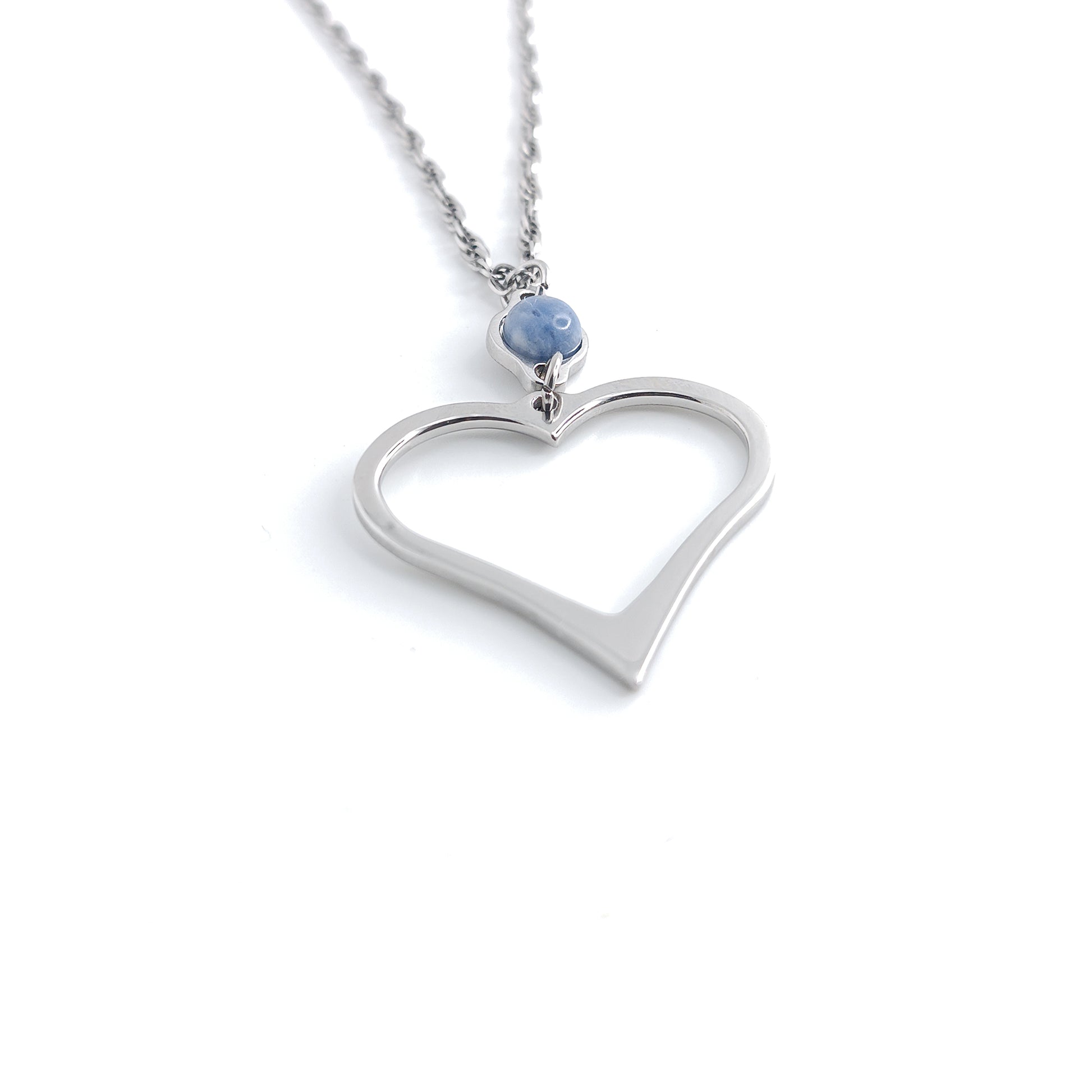Collana con Cuore e pietra centrale