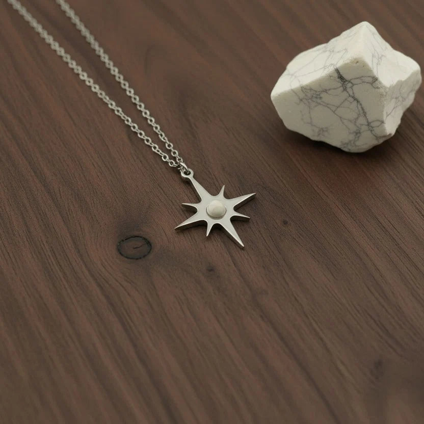 Collana e orecchini Stella Polare con pietre naturali