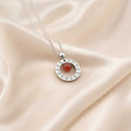 Collana Cerchio con pietra naturale e zirconia cubica
