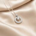 Collana Cerchio con pietra naturale e zirconia cubica