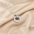 Collana Cerchio con pietra naturale e zirconia cubica