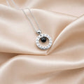 Collana Cerchio con pietra naturale e zirconia cubica