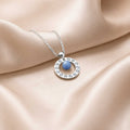 Collana Cerchio con pietra naturale e zirconia cubica