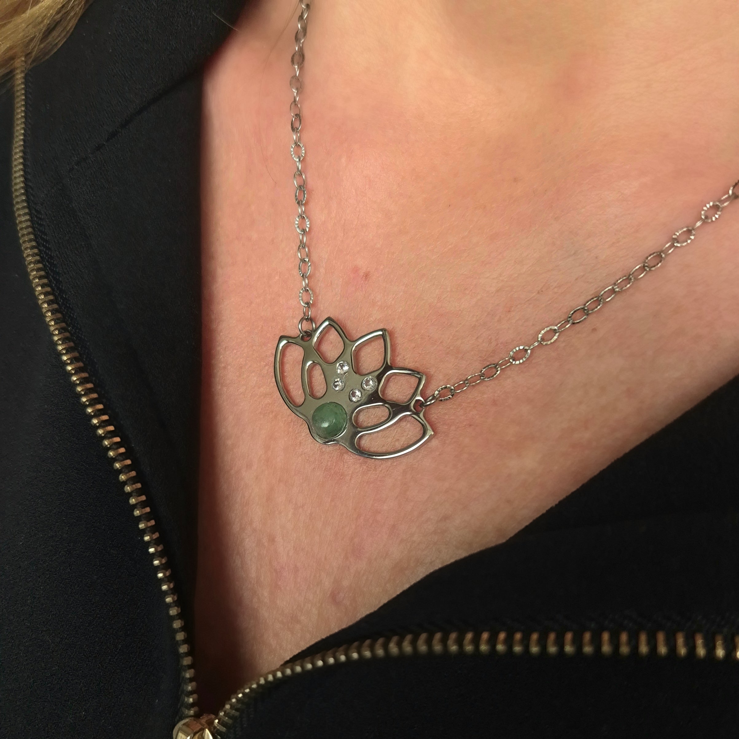 Loto aura con zirconia