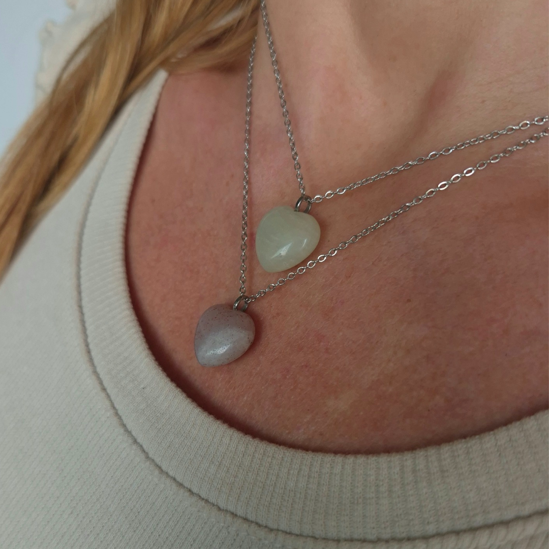 Collana con cuore in Amazzonite