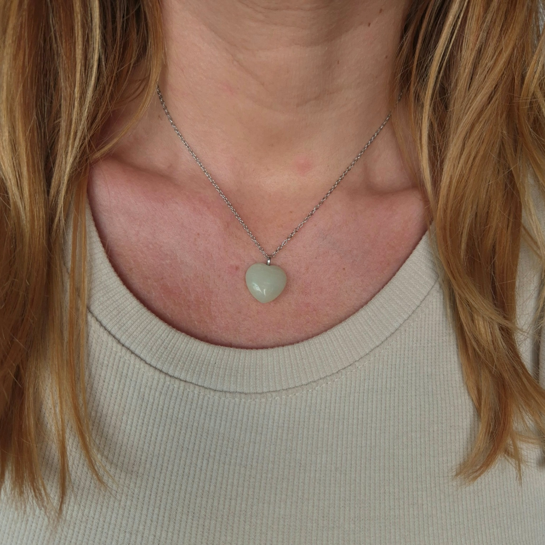 Collana con cuore in Amazzonite