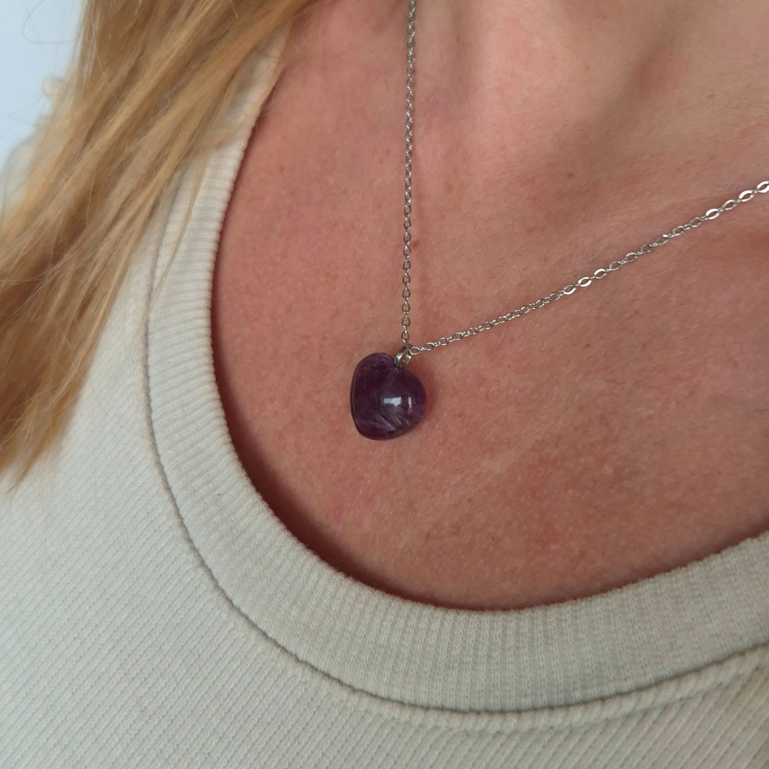 Collana con cuore in Ametista