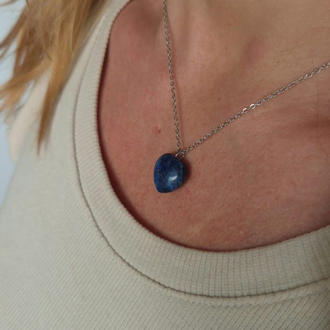 Collana con cuore in Lapislazzuli
