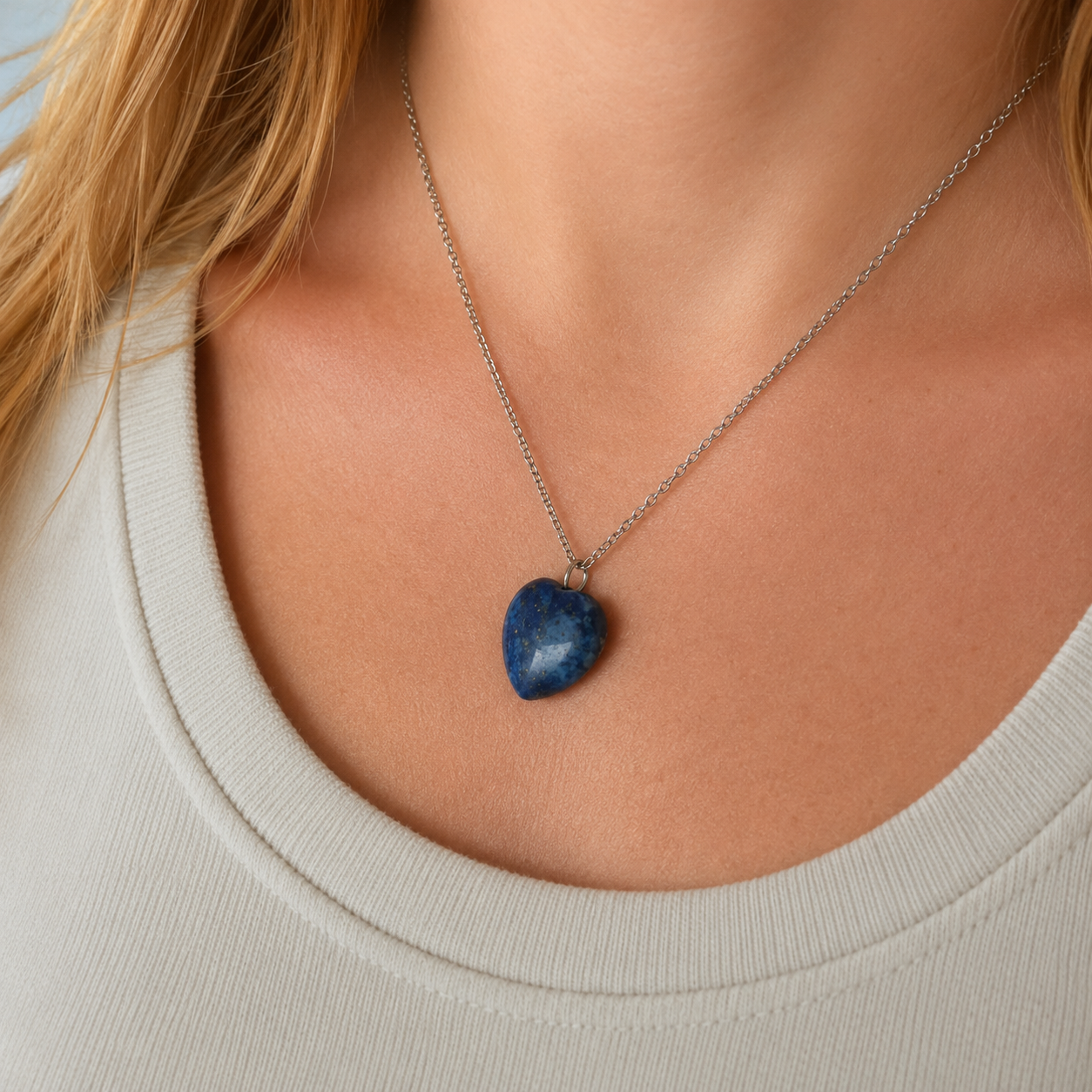 Lapis Lazuli Heart Necklace 