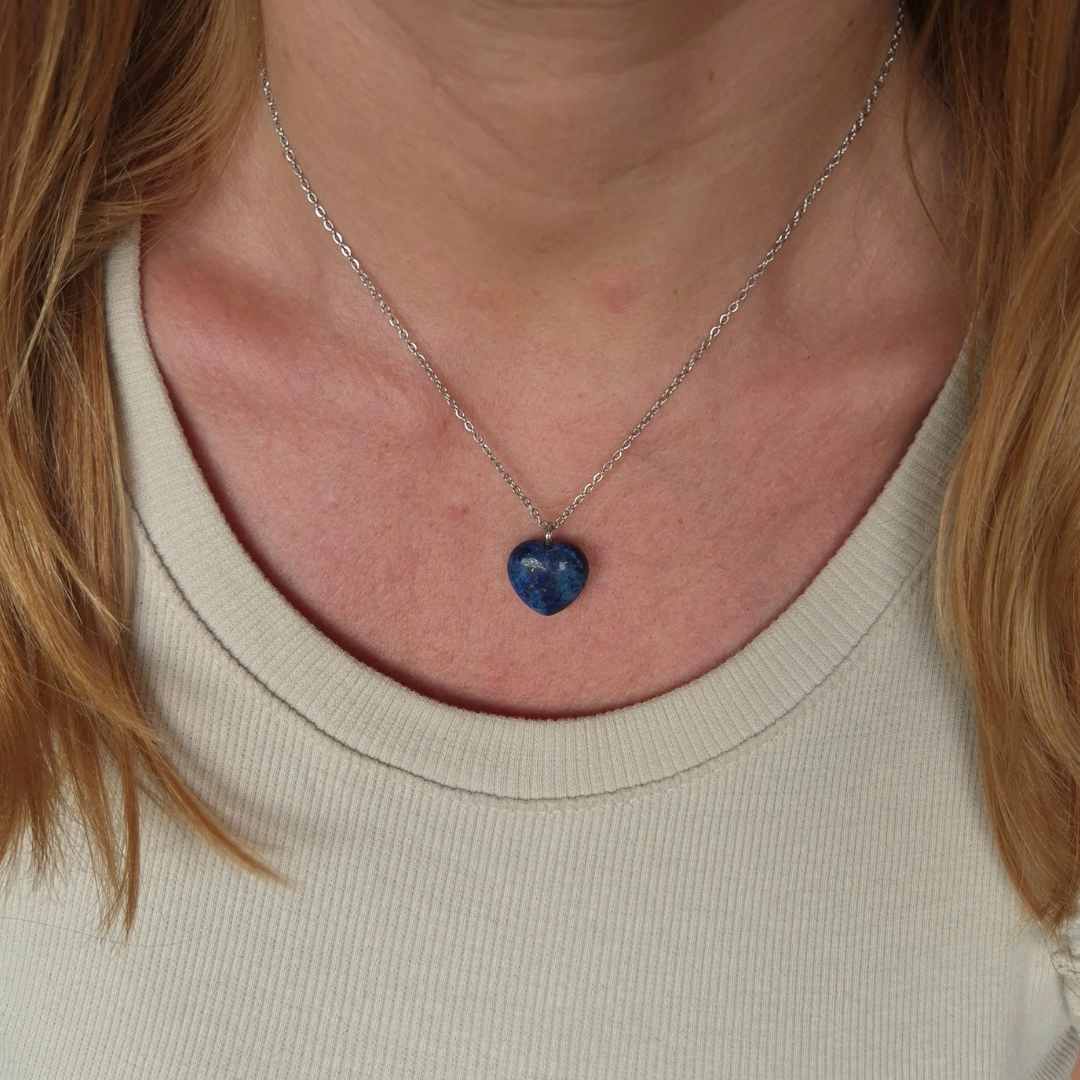Collana con cuore in Lapislazzuli