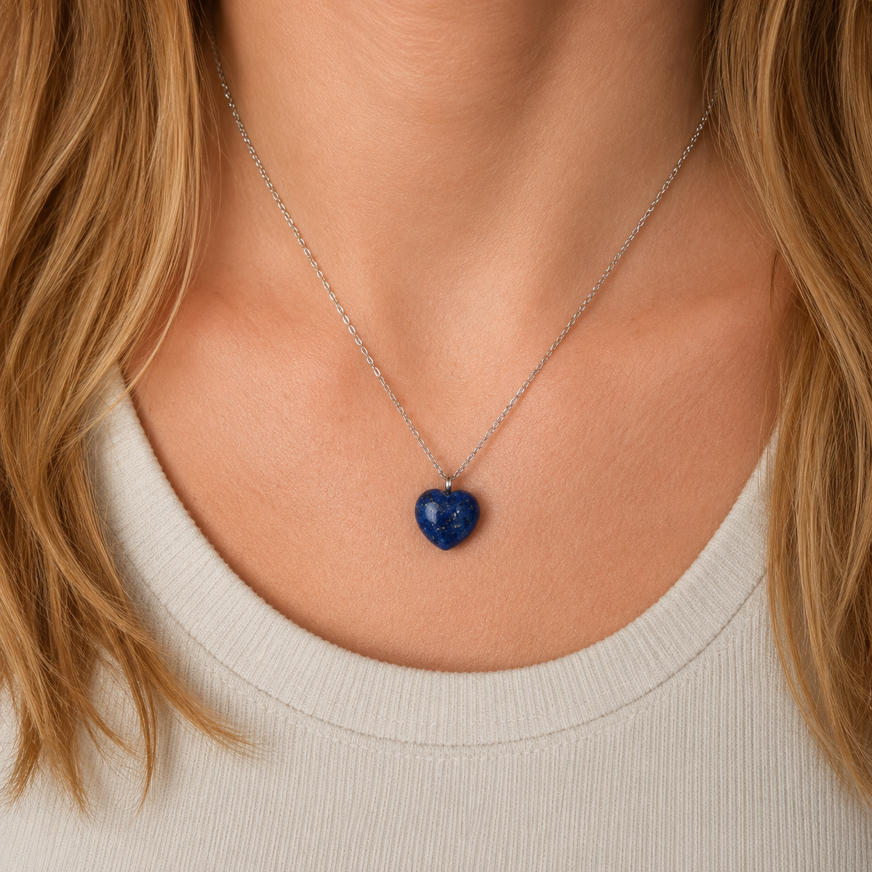 Lapis Lazuli Heart Necklace 