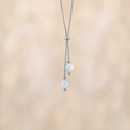 Collana con doppia sfera in pietra naturale