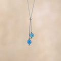 Collana con doppia sfera in pietra naturale