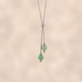 Collana con doppia sfera in pietra naturale