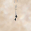 Collana con doppia sfera in pietra naturale