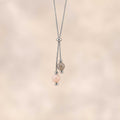 Collana con doppia sfera in pietra naturale
