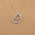 Collana Doppio Cuore con pietra naturale