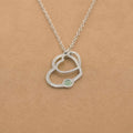 Collana Doppio Cuore con pietra naturale