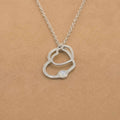 Collana Doppio Cuore con pietra naturale