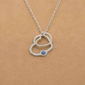 Collana Doppio Cuore con pietra naturale