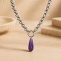 Collana con pendente a goccia in Ametista