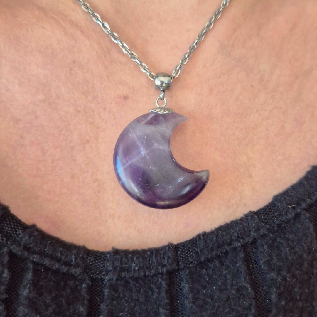 Collana con Luna in Ametista
