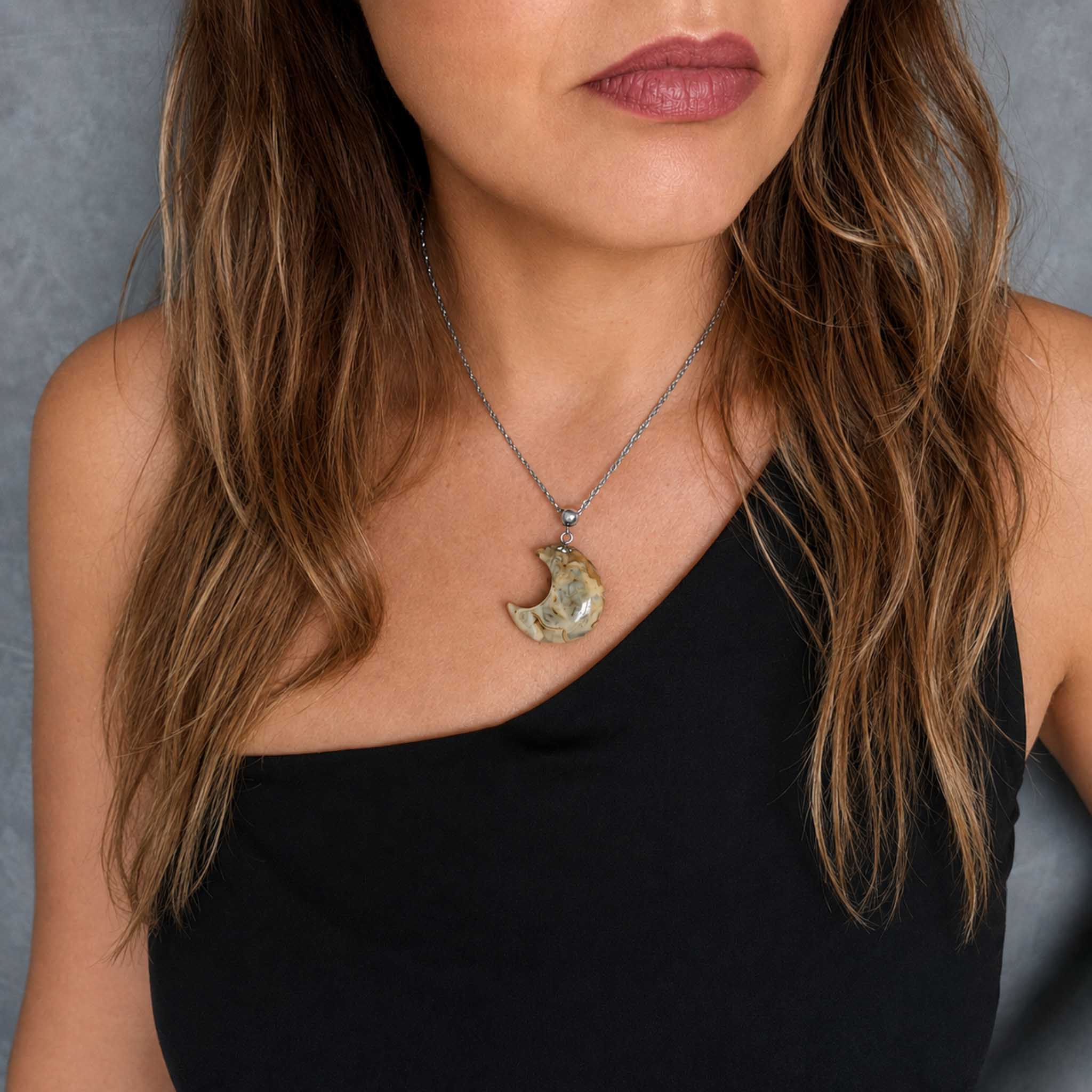 Collana Luna in Diaspro Picasso