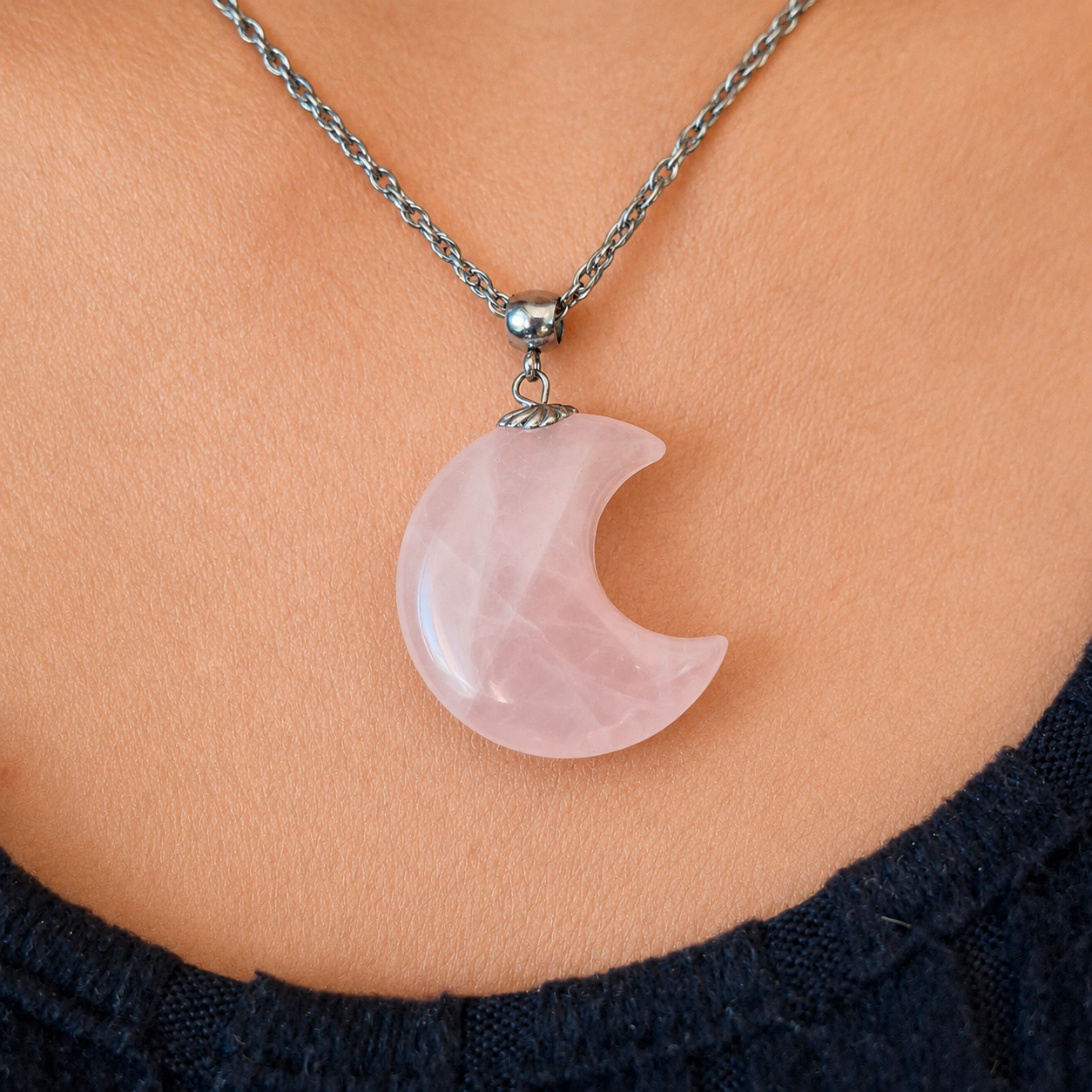 Luna in Quarzo rosa