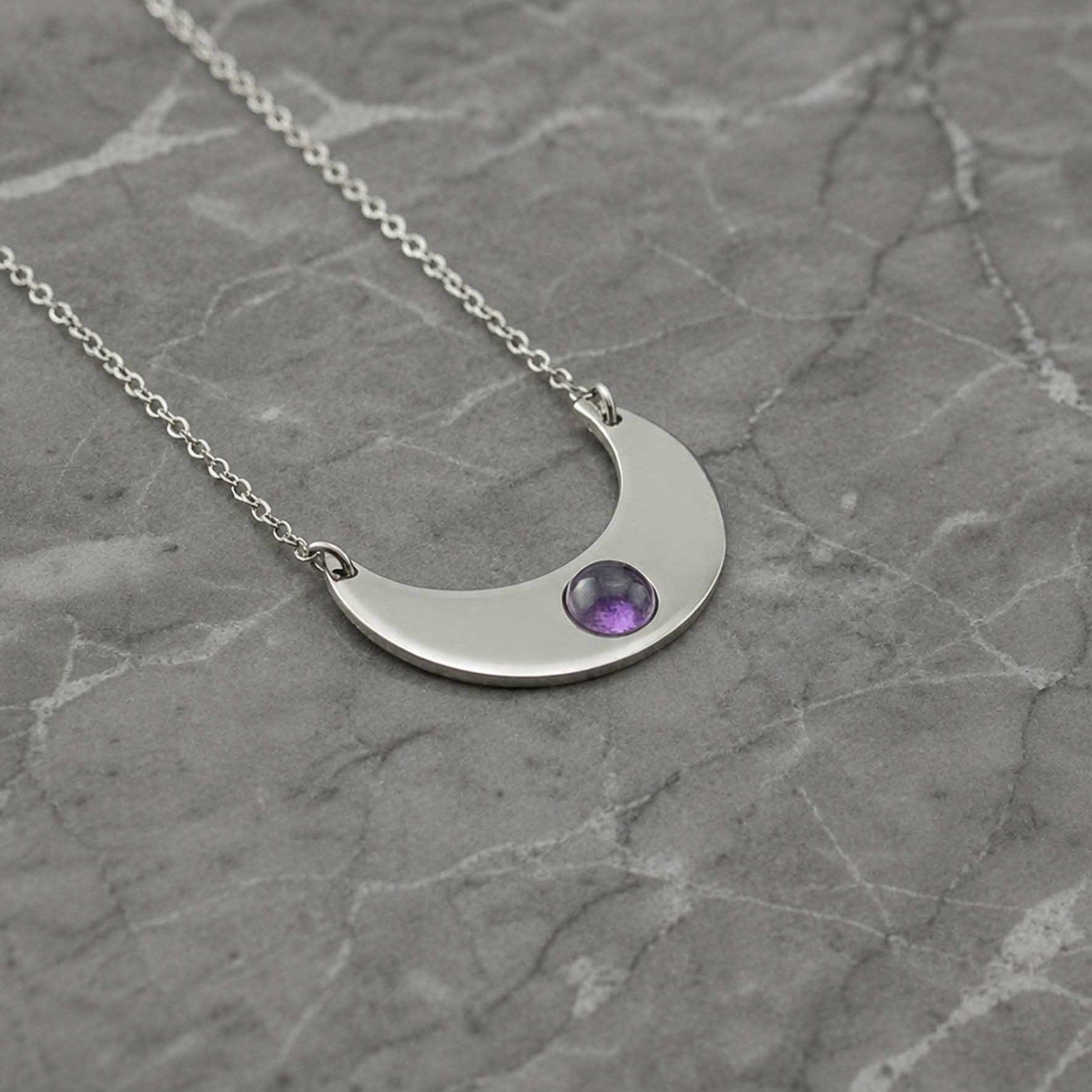Collana Luna con pietra naturale