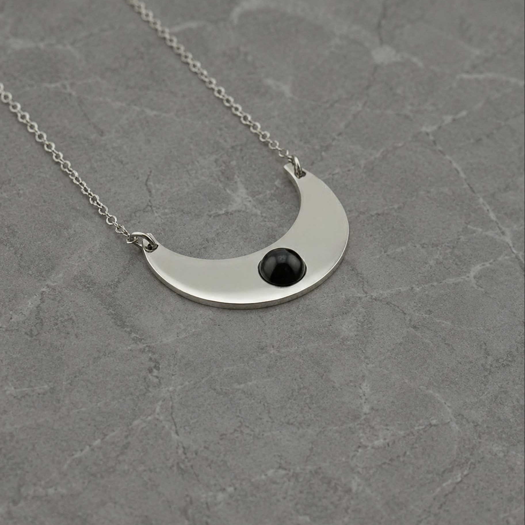 Collana Luna con pietra naturale