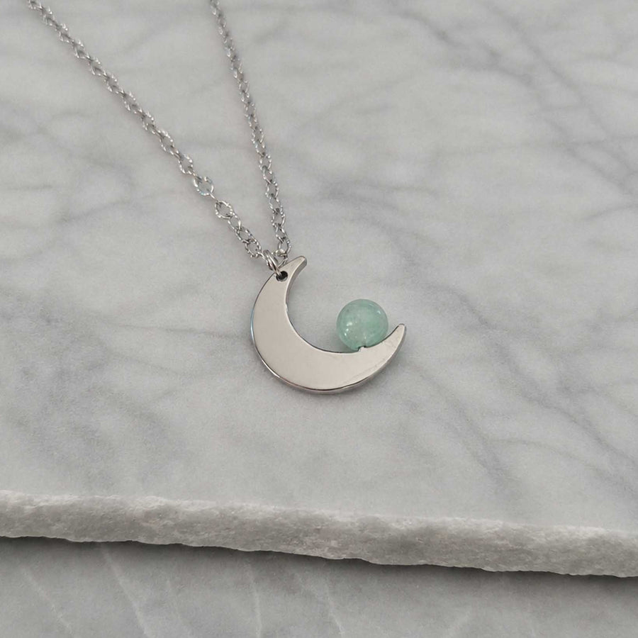 Collana Mini Luna con pietra naturale