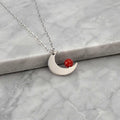 Collana Mini Luna con pietra naturale
