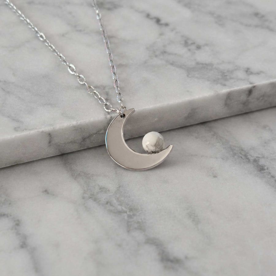 Collana Mini Luna con pietra naturale