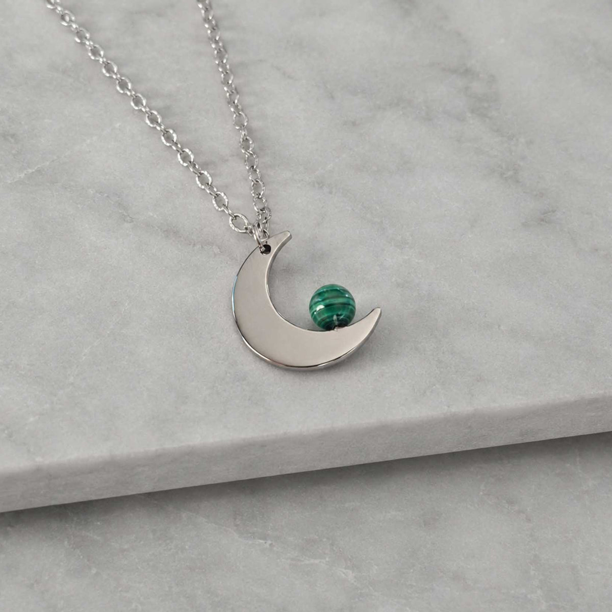 Collana Mini Luna con pietra naturale