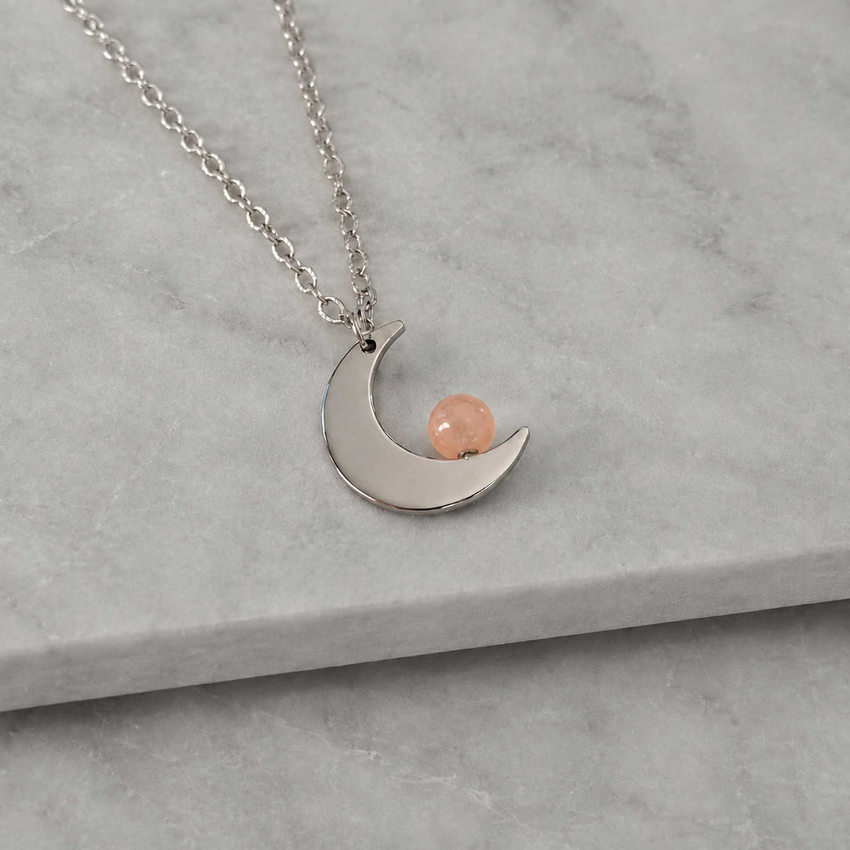 Collana Mini Luna con pietra naturale
