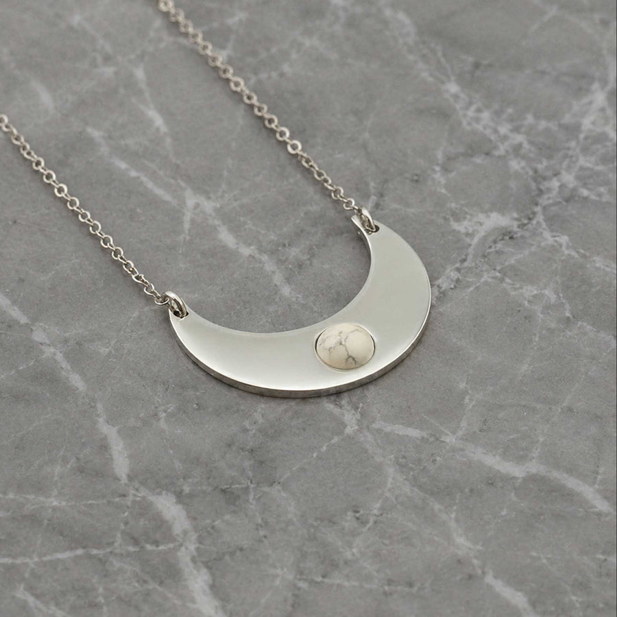 Collana Luna con pietra naturale