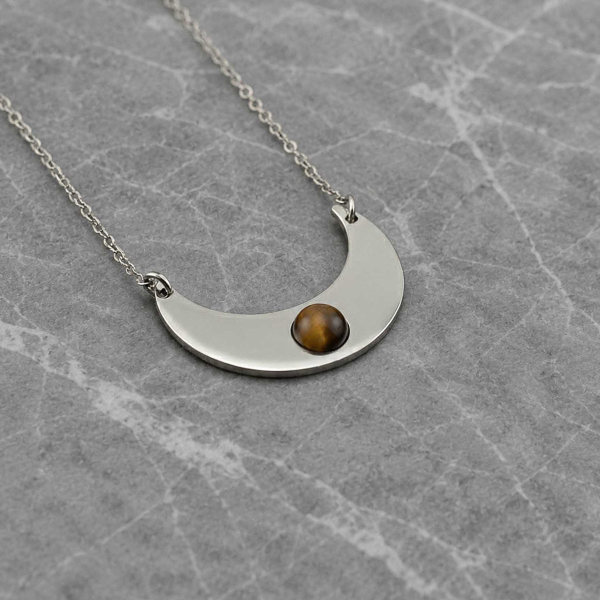 Collana Luna con pietra naturale