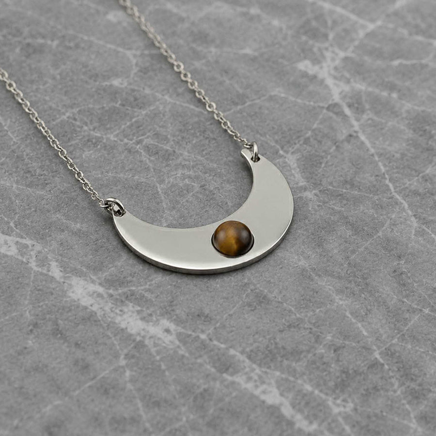 Collana Luna con pietra naturale