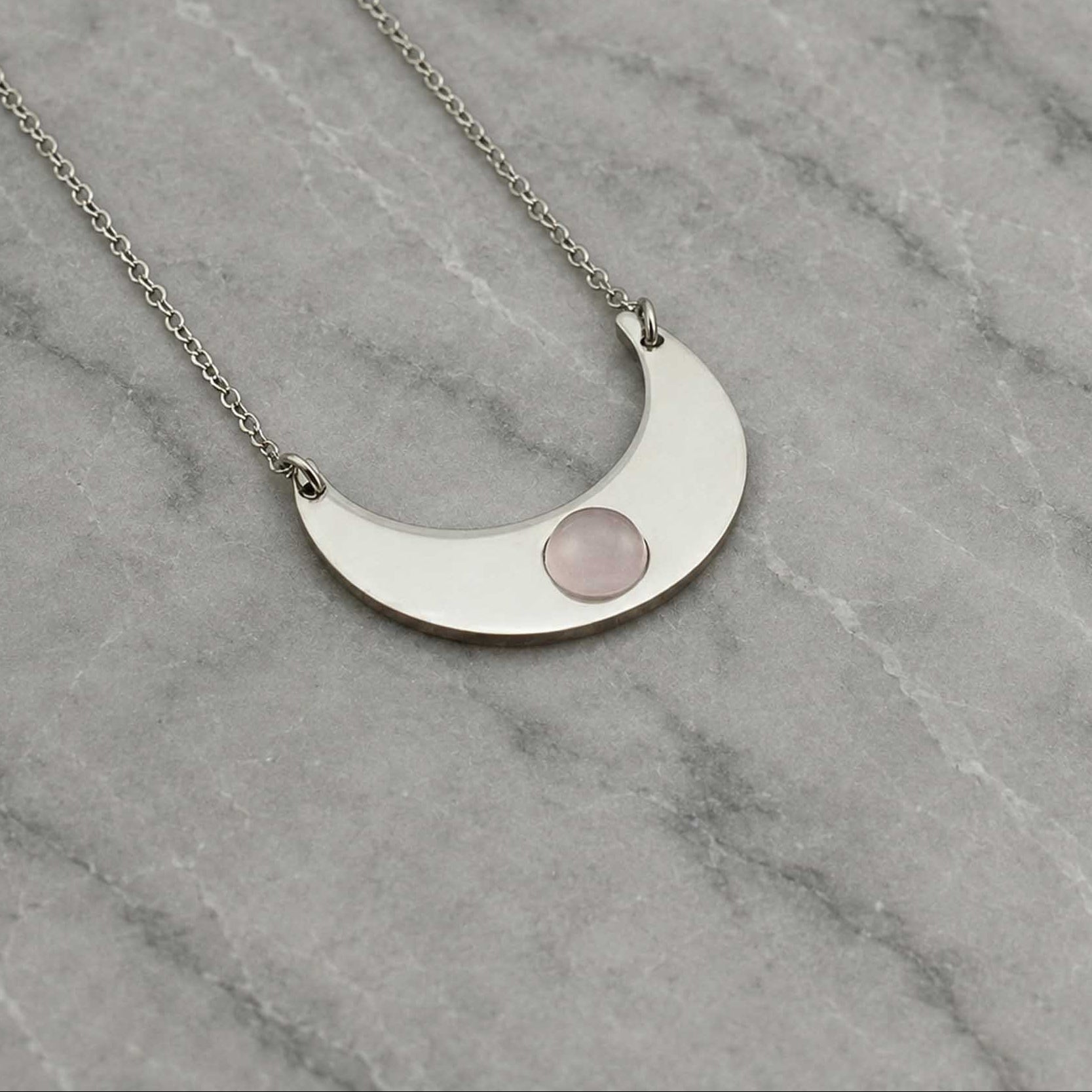 Collana Luna con pietra naturale