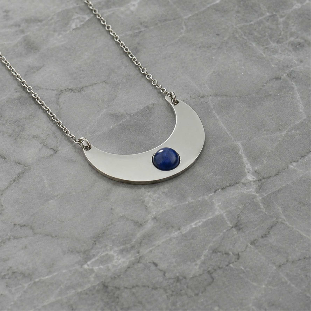 Collana Luna con pietra naturale