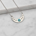 Collana Luna con pietra naturale e zirconia cubica