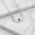 Collana Luna con pietra naturale e zirconia cubica